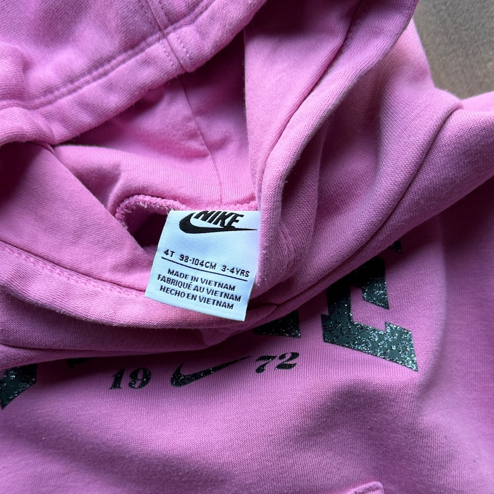 Nike Kids Pink Pullover Hoodie - 4T - Picture 5 of 5
